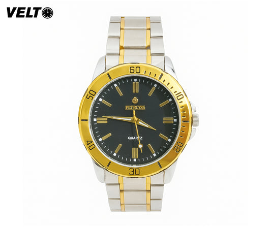 FITROSS Gold & Silver Quartz Wrist Watch for Men